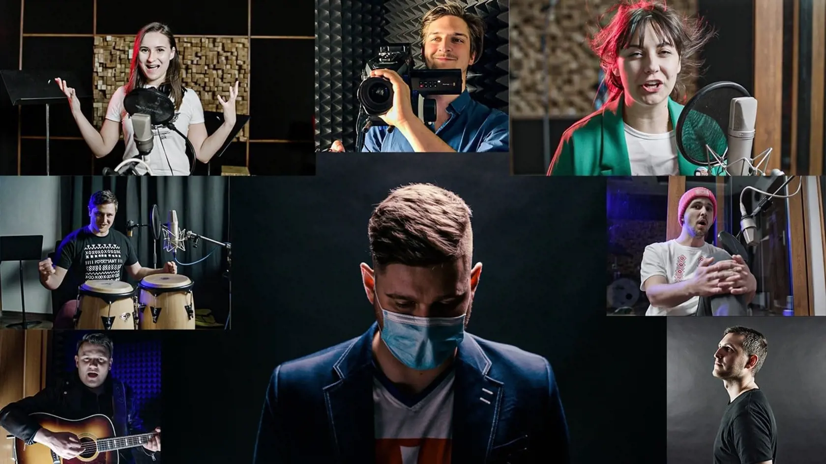 Tím mladých umelcov z Banskej Bystrice, ktorý sa podujali zrealizovať Martinov nápad.