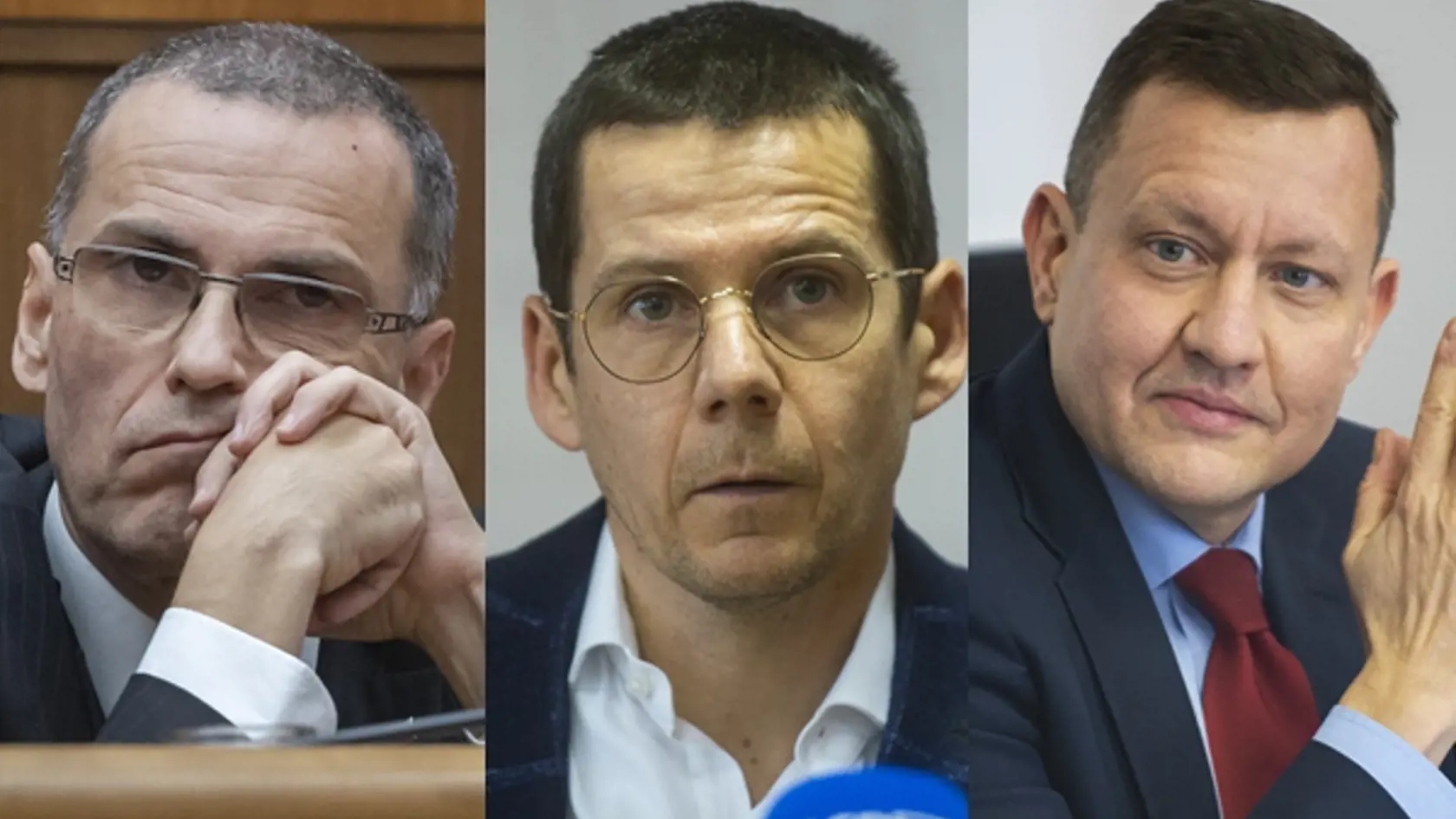 Maroš Žilinka, Štefan Hamran, Daniel Lipšic. Najnižšiu dôveryhodnosť verejnosti spomedzi tejto trojice požíva Daniel Lipšic