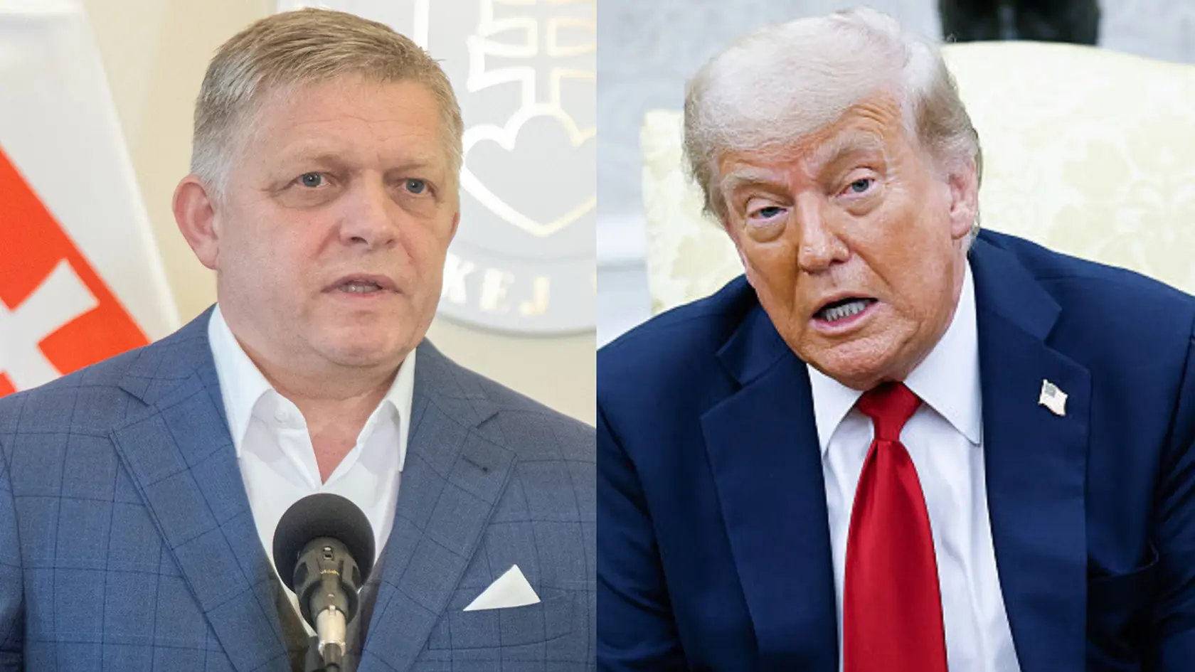 Robert Fico a Donald Trump.