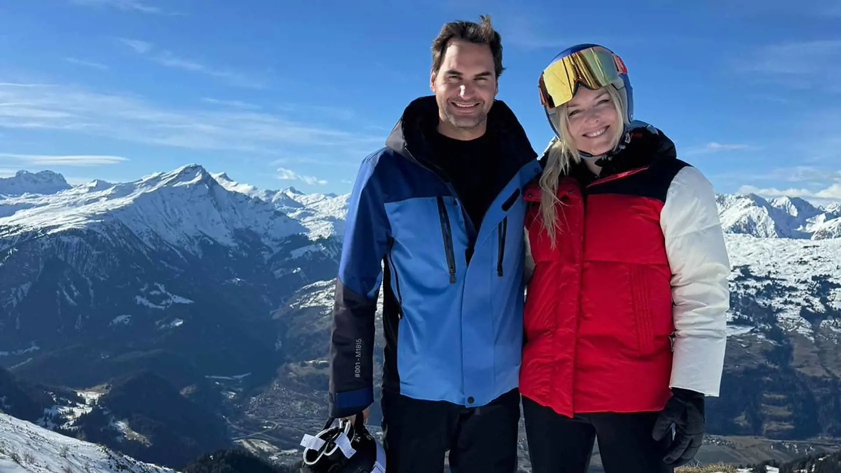 Lindsey Vonnová je dobrou kamarátkou Rogera Federera. Teraz si spolu užili lyžovačku.