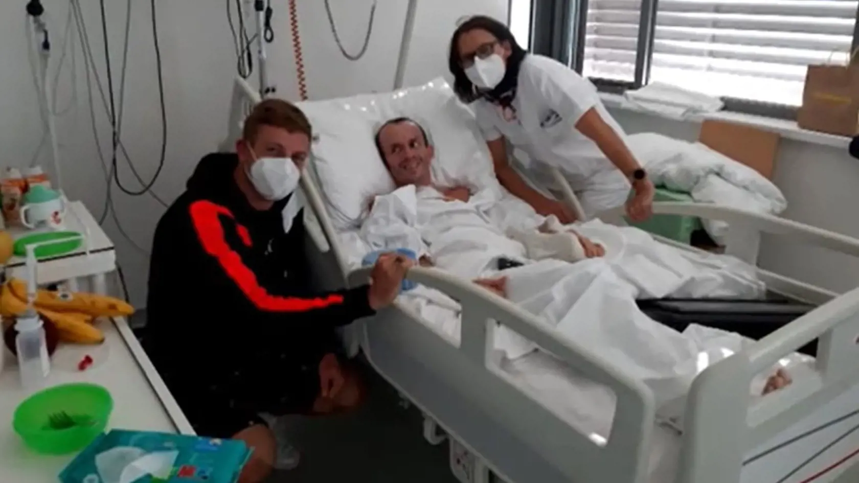 Daga Paloviča navštívil v nitrianskej nemocnici aj šprintér Ján Volko.