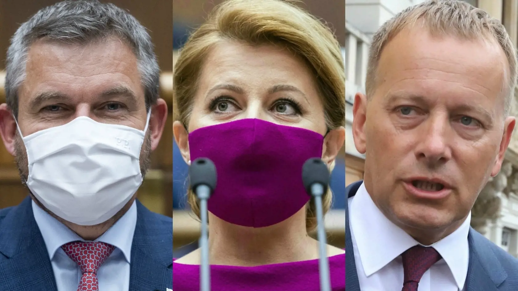 Peter Pellegrini, Zuzana Čaputová, Boris Kollár