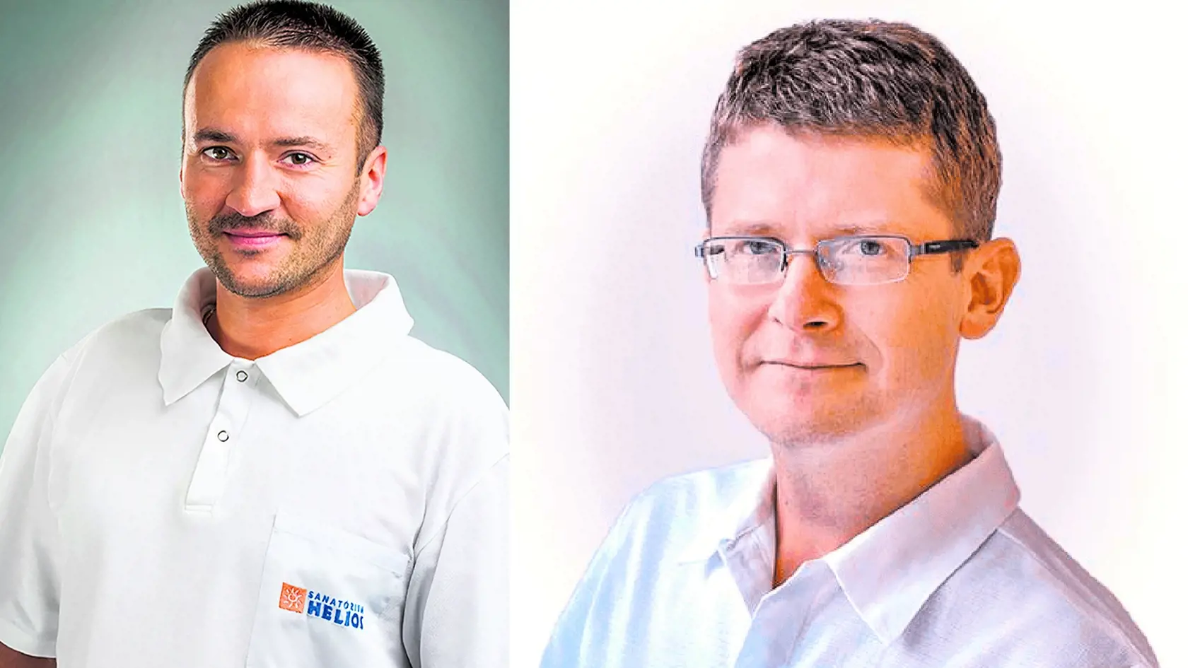 Vedúci lekár reprodukčného centra Sanatórium Helios Peter Krajkovič a vedúci lekár ReproMedica s. r. o., Bratislava Marek Drábek.