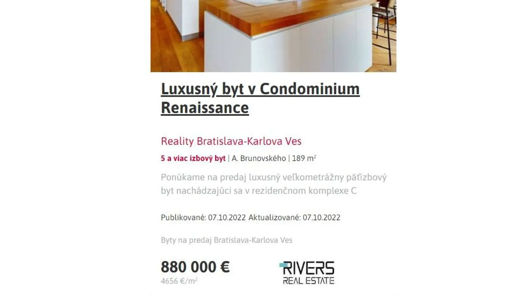 V bratislavskej Karlovej Vsi kde bývajú aj Dědečkovci stojí 5-izbový byt neuveriteľných 880-tisíc eur!