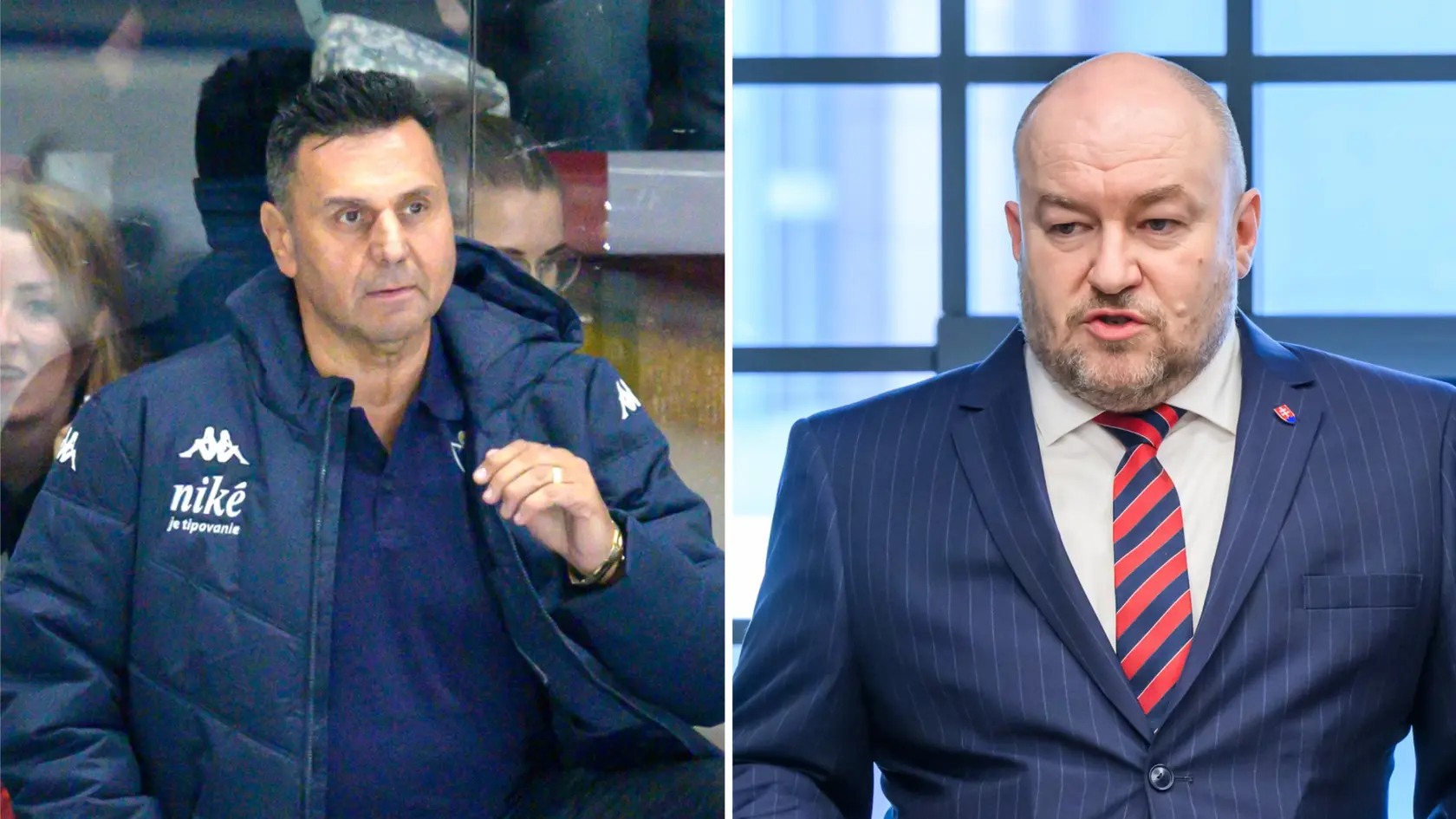 Český tréner Vladimír Ružička a minister Rudolf Huliak.