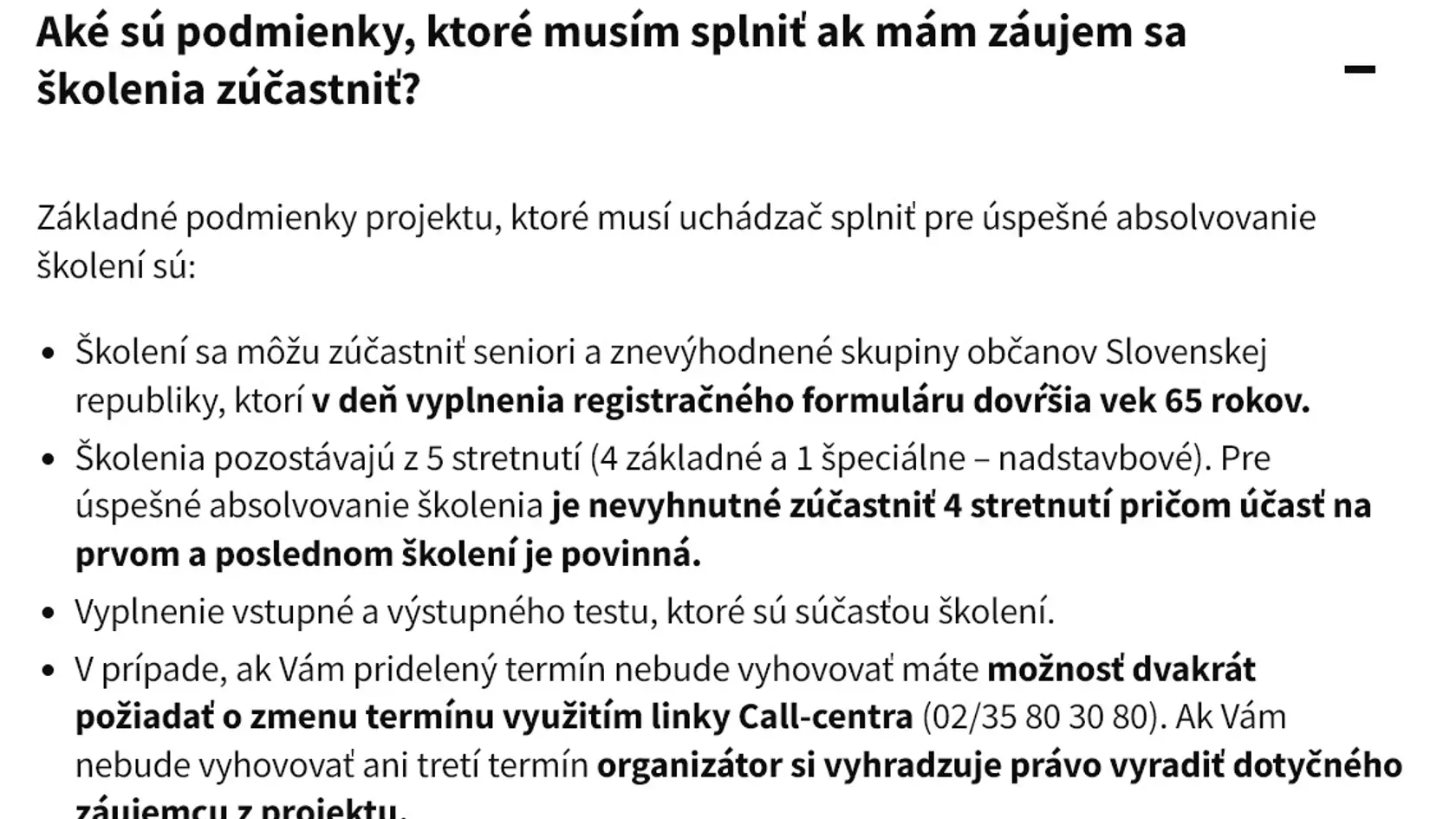 Čo musíte urobiť aby ste sa na školenie dostali? Prihlásiť sa...