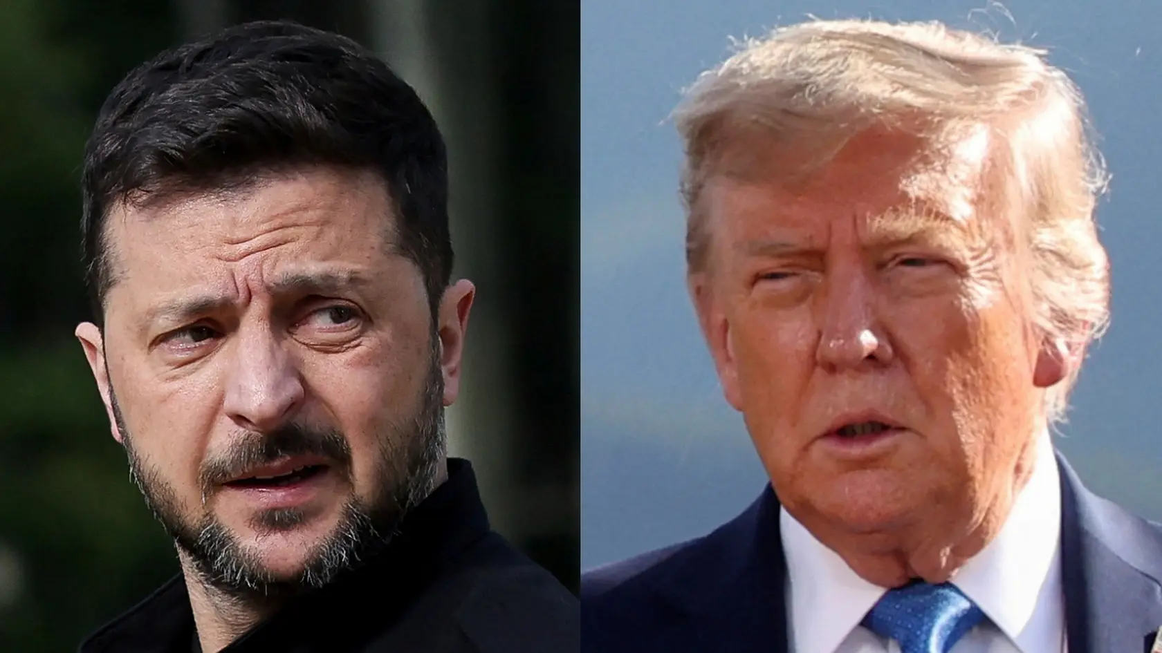 Ukrajinský prezident Volodymyr Zelenskyj a prezident USA Donald Trump