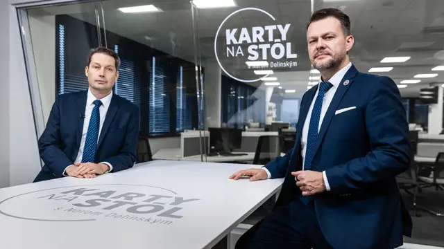 Diskusná relácia "Karty na stôl", ktorej hosťom bol Samuel Migaľ.