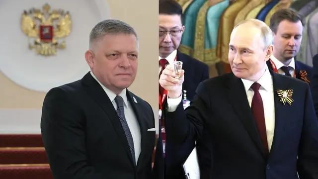 Robert Fico a Vladimir Putin
