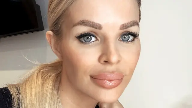 Silvia Kucherenko s vylepšeným obočím.